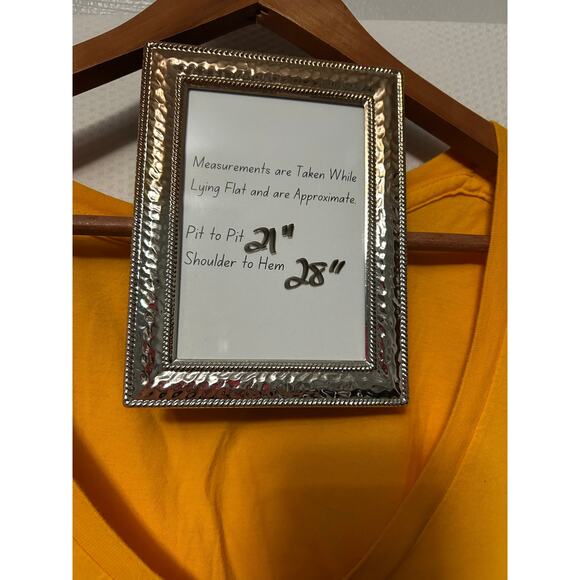 Pittsburgh Penguins Womens Majestic Threads Yellow V Neck Short Sleeve Tee XL - Picture 8 of 9